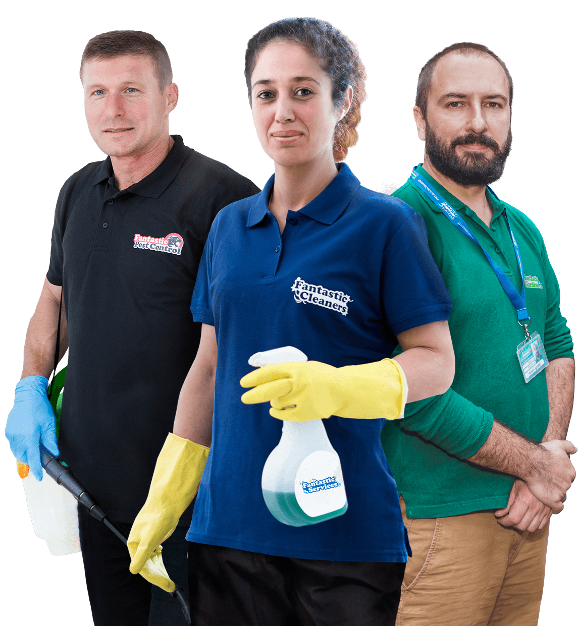 Pest control, gardening and cleaning professionals